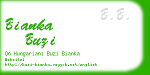 bianka buzi business card